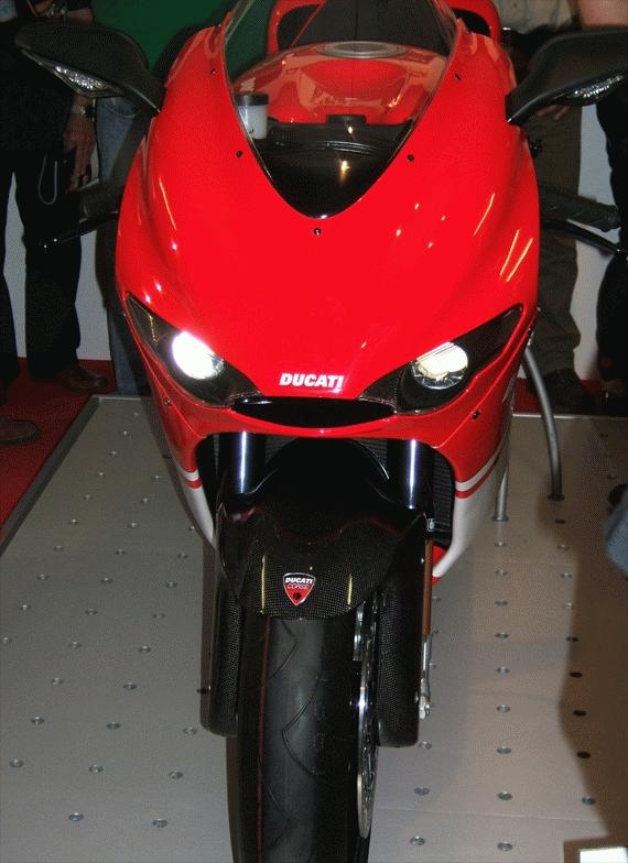 The Desmosedici RR casts its eyes in your direction. UK launch of the road bike at Donington 29th June