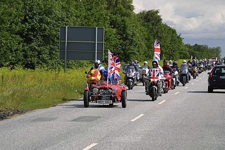 part of the british team on parade