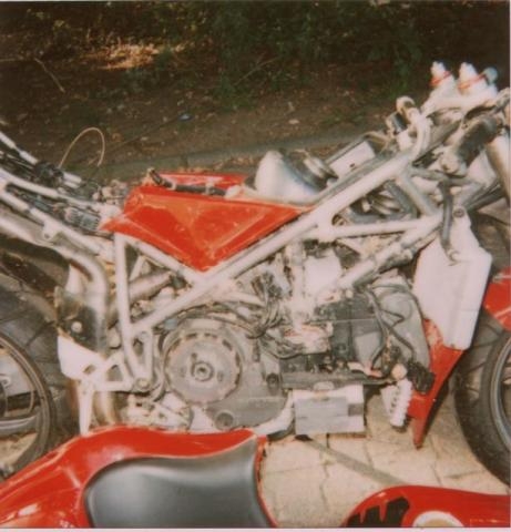 996 after my crash on the Ring( 3 months old ...ouch)