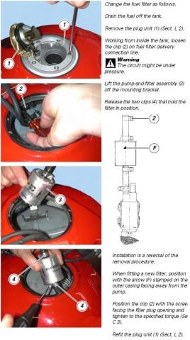 replacing SS fuel filter