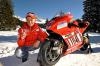 The 2007 Moto GP champion Casey Stoner at the launch of the Ducati Moto GP team, 7th January Madonna di Campiglio in the Trento Dolomites