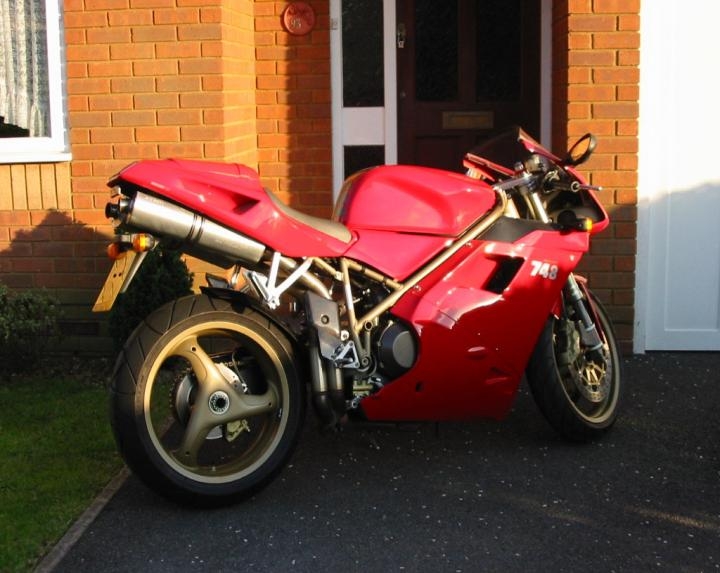 This is my 748 Just before a moment of madness when I changed to a VFR800 VTECH (What was I thinking!!)
